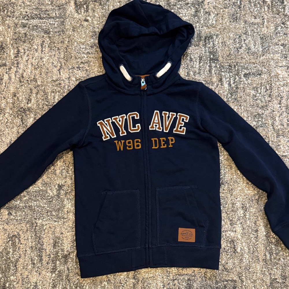 NWOT H&M Navy Kids Navy Hoodie size 6-8 Y